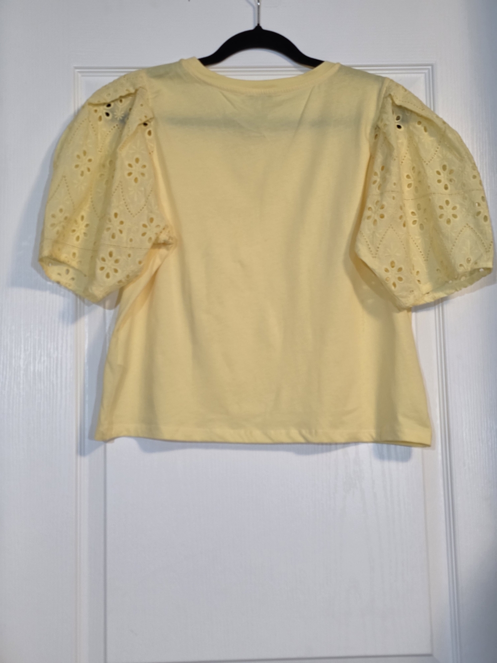 NWOT Zara Contrast Top T-Shirt Light - Yellow Size L - Picture 5 of 8